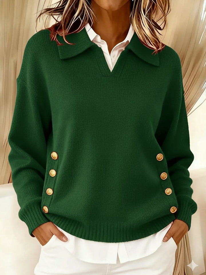 Hecuba | V-Neck Sweater with Collar