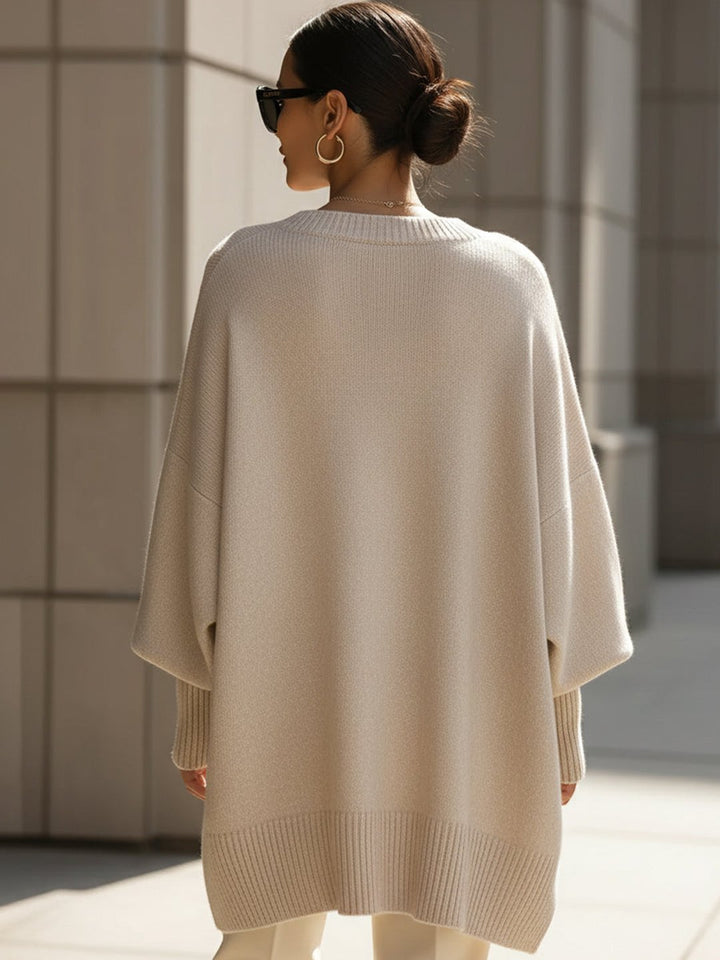 Rosalba | Oversized Draped Wide-Neck Sweater