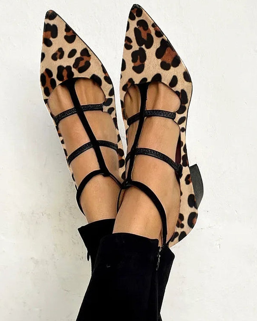 Lavonne | Heeled Shoes with Leopard Strap