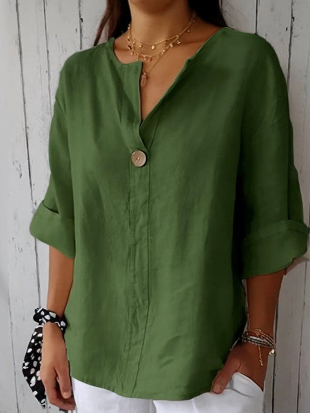 Aubri | Relaxed V-neck Blouse