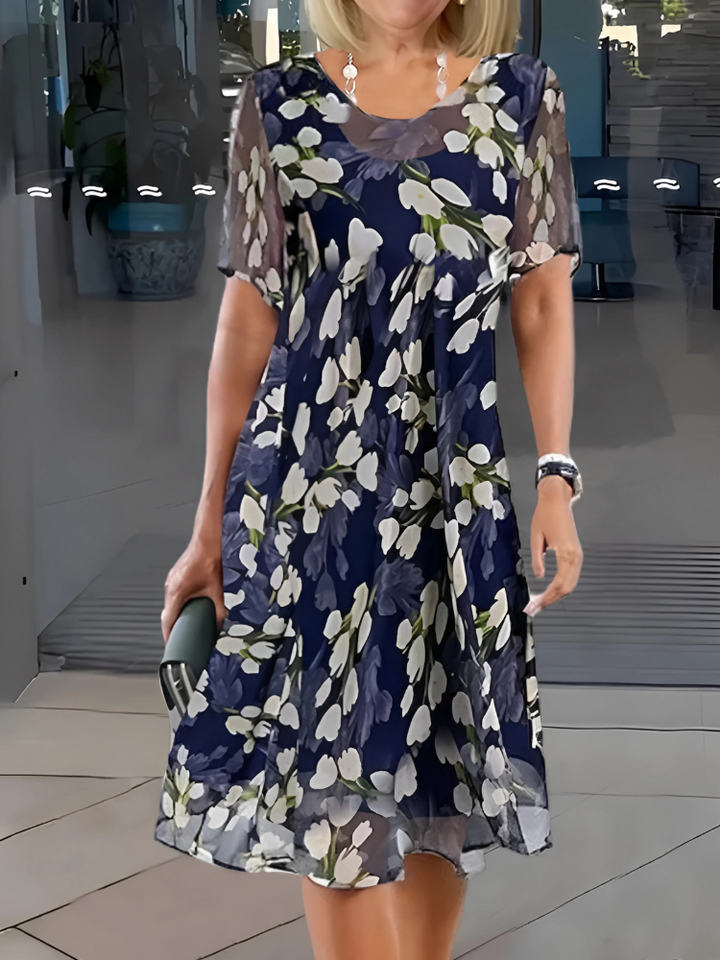 Gwynne | Floral Print Double Tunic Dress