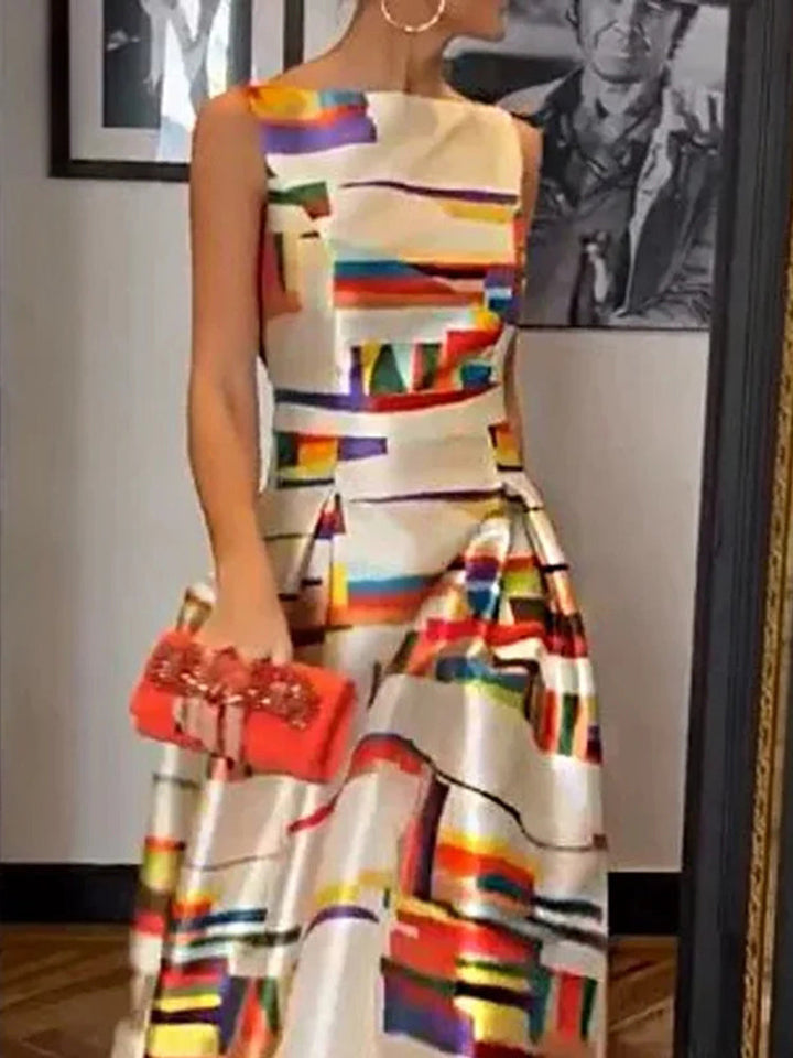 Shayra | Geometric Maxi Dress