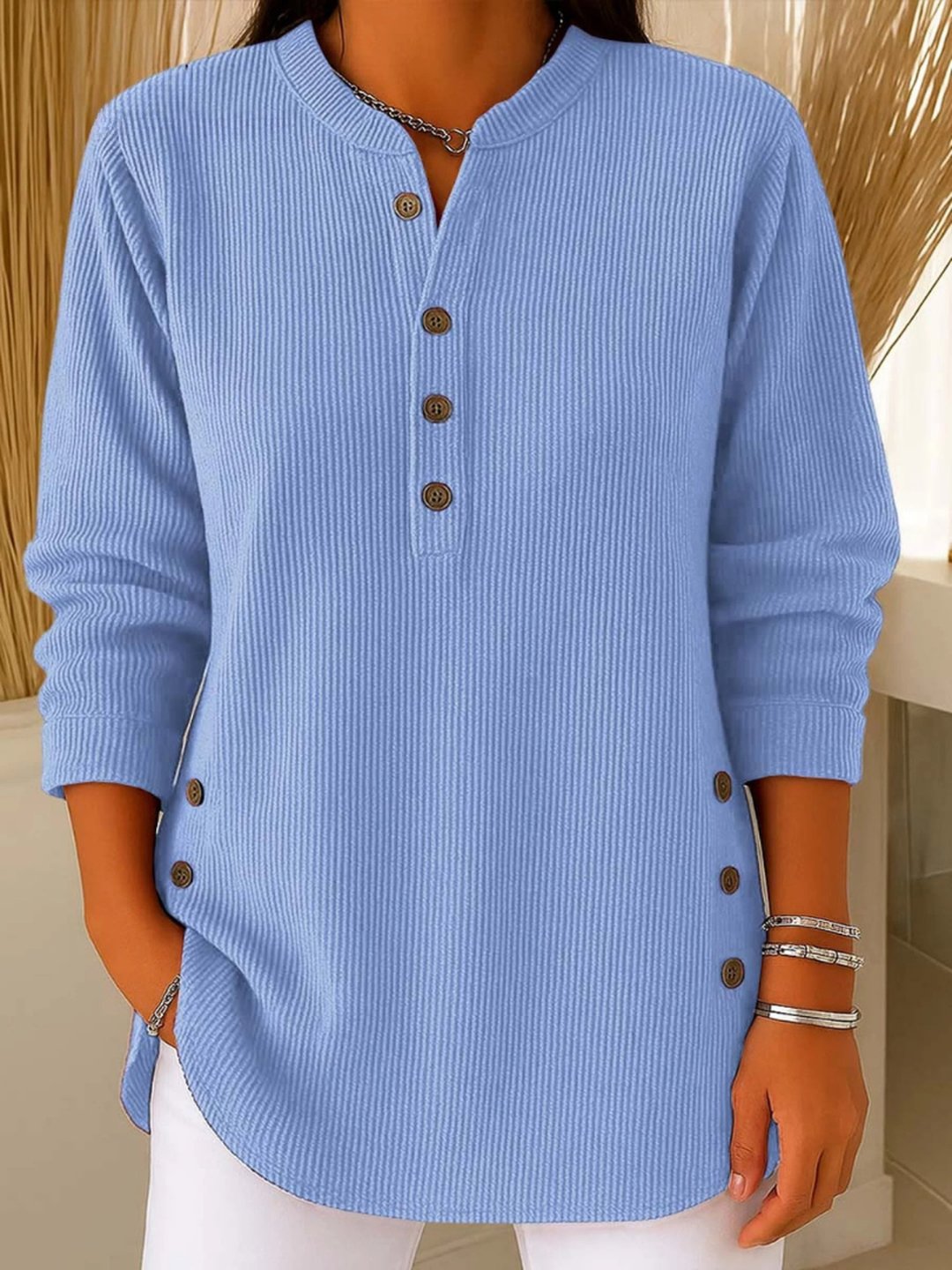 Fionnuala | Button Henley Tunic