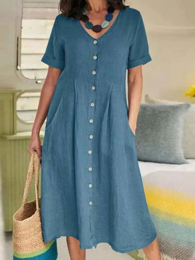 Zendaya | Casual Oversized Midi Shirt Dress