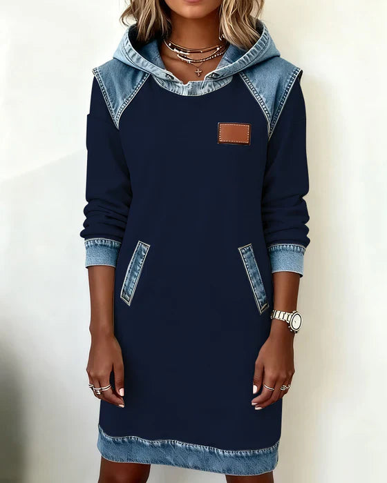 Lucia | Casual Dress With Contrasting Hood