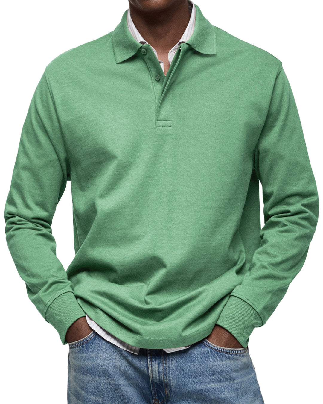 Cedar | Casual Long Sleeve Polo Shirt