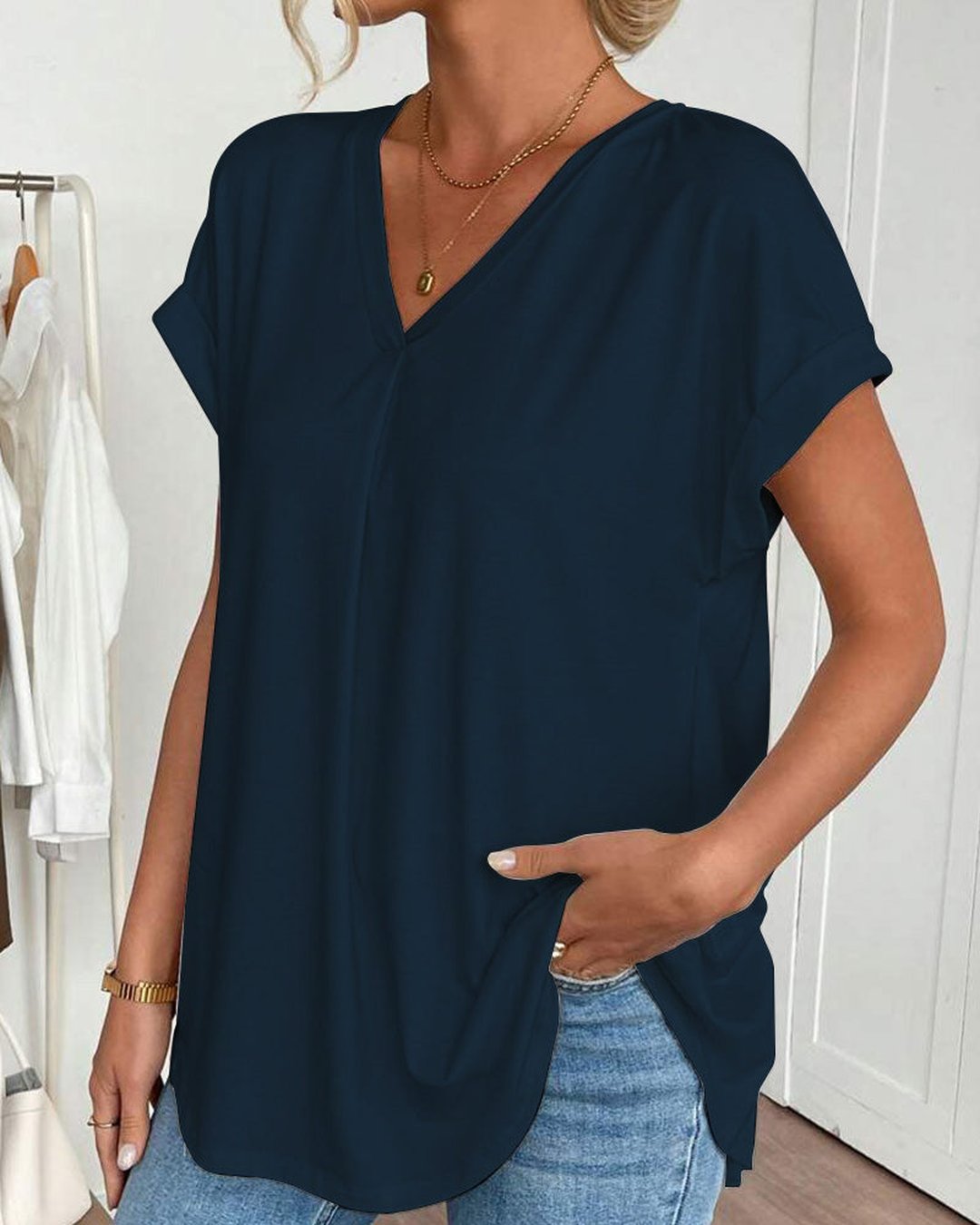 Lucretia | Patchwork Short-Sleeved T-Shirt