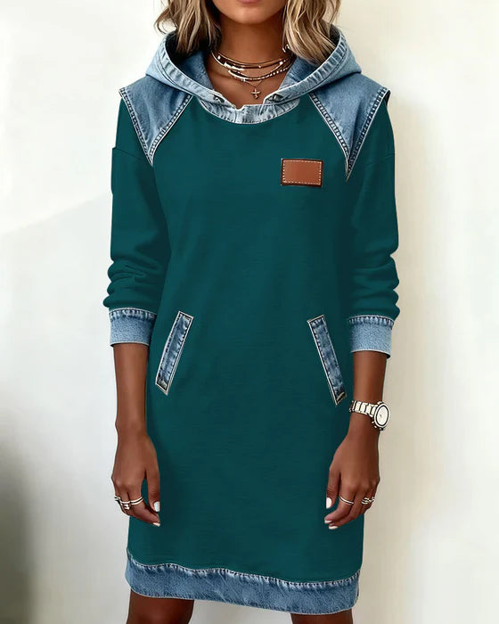 Lucia | Casual Dress With Contrasting Hood
