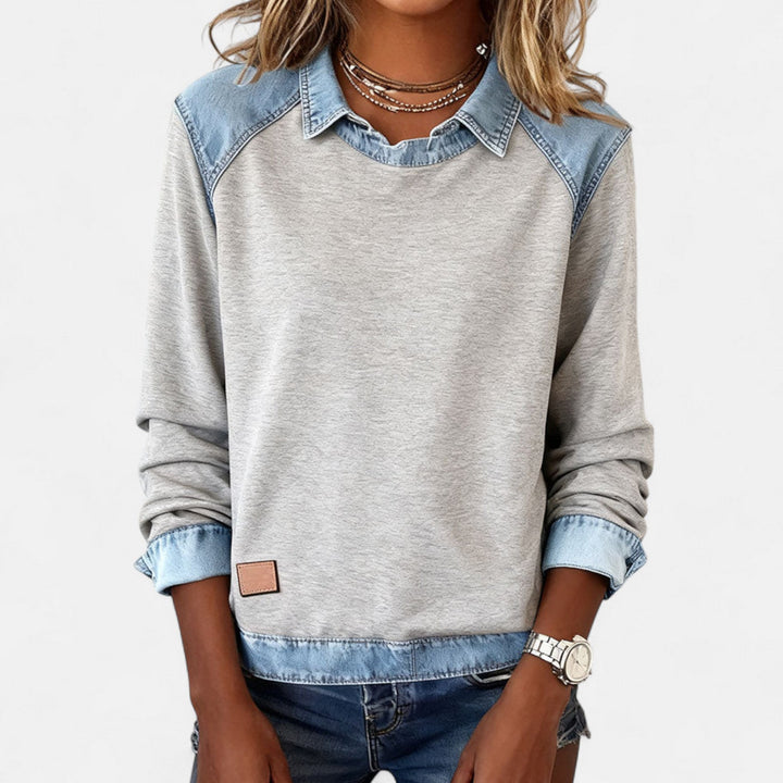 Quincee | Trendy Collared Long Sleeve