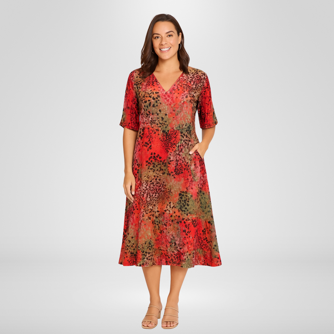 Paris | Vibrant Mid Length Dress