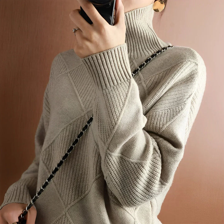 Kiara | Soft knit turtleneck sweater