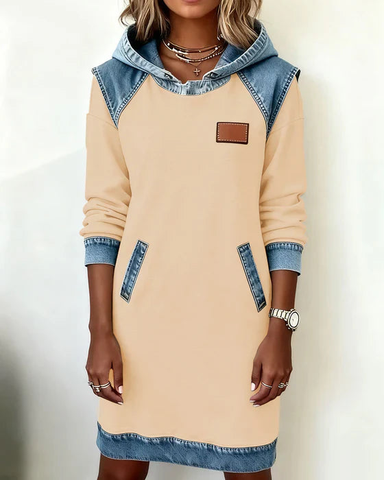Lucia | Casual Dress With Contrasting Hood