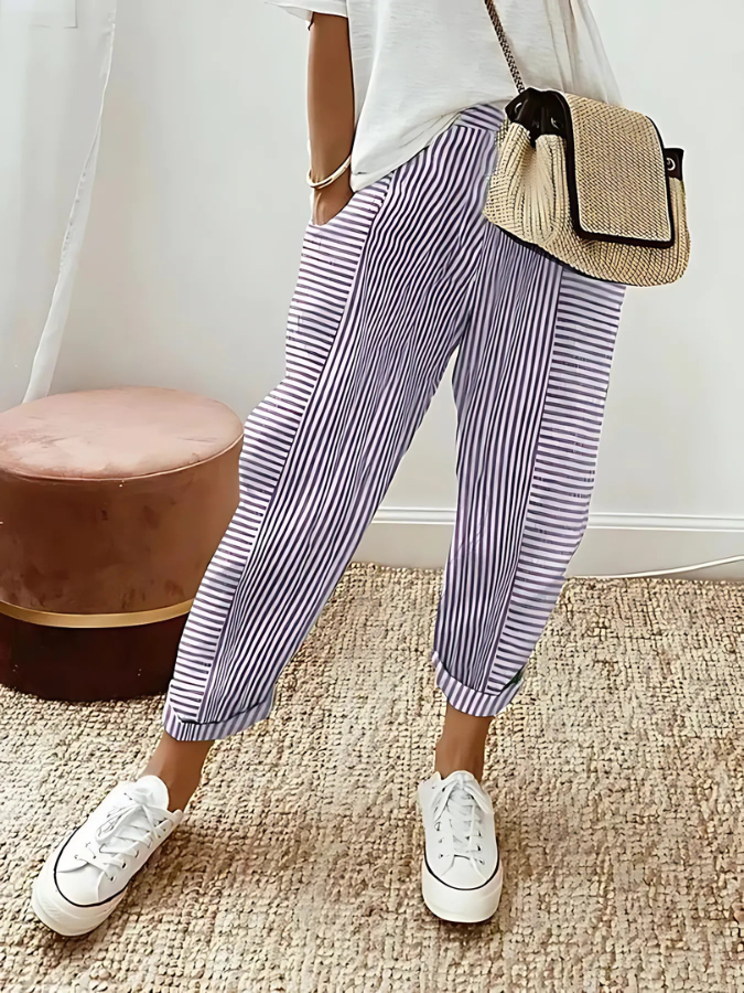 Eisley | Striped Cotton Pants