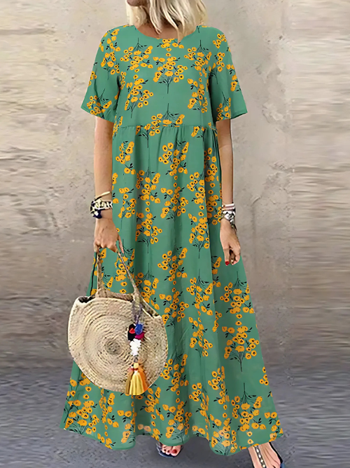 Twila | Casual Floral Printed Baggy Dress