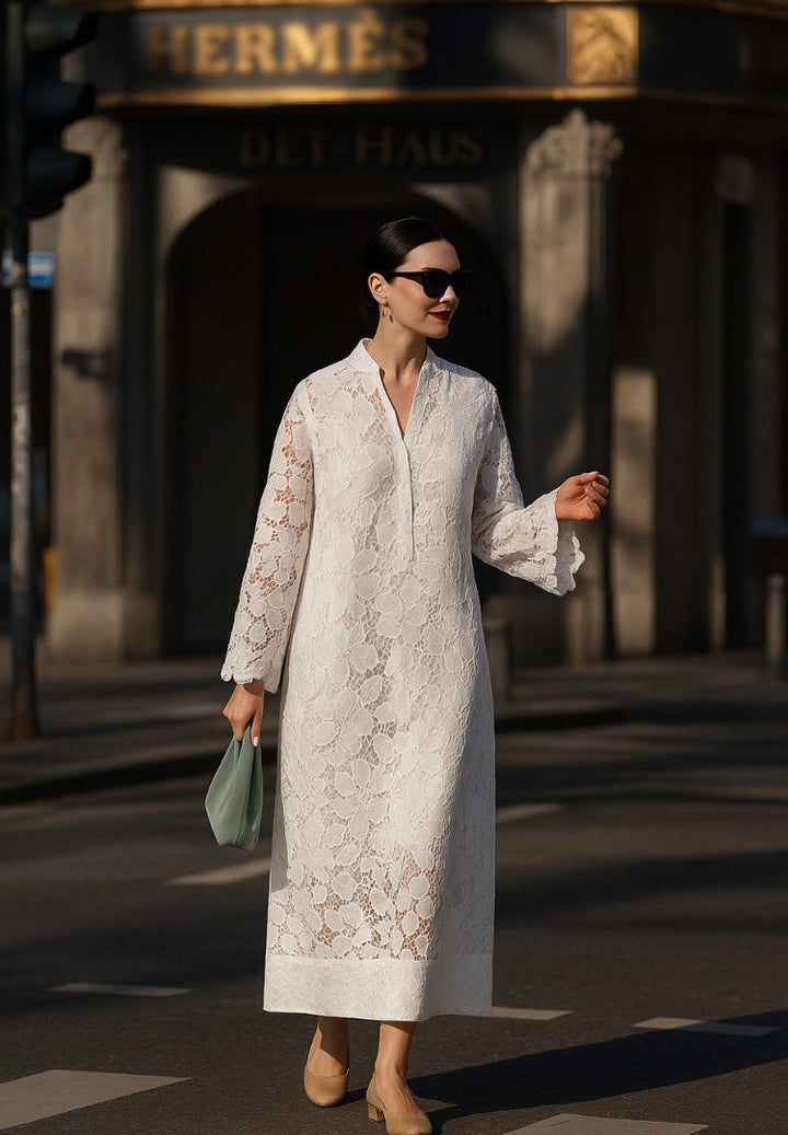 Addison | Graceful White Lace Dress