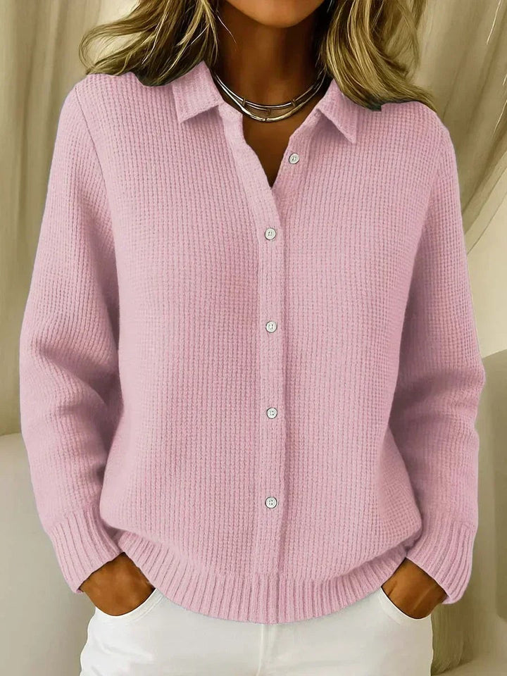 Fergie | Textured Knit Button-Up Cardigan