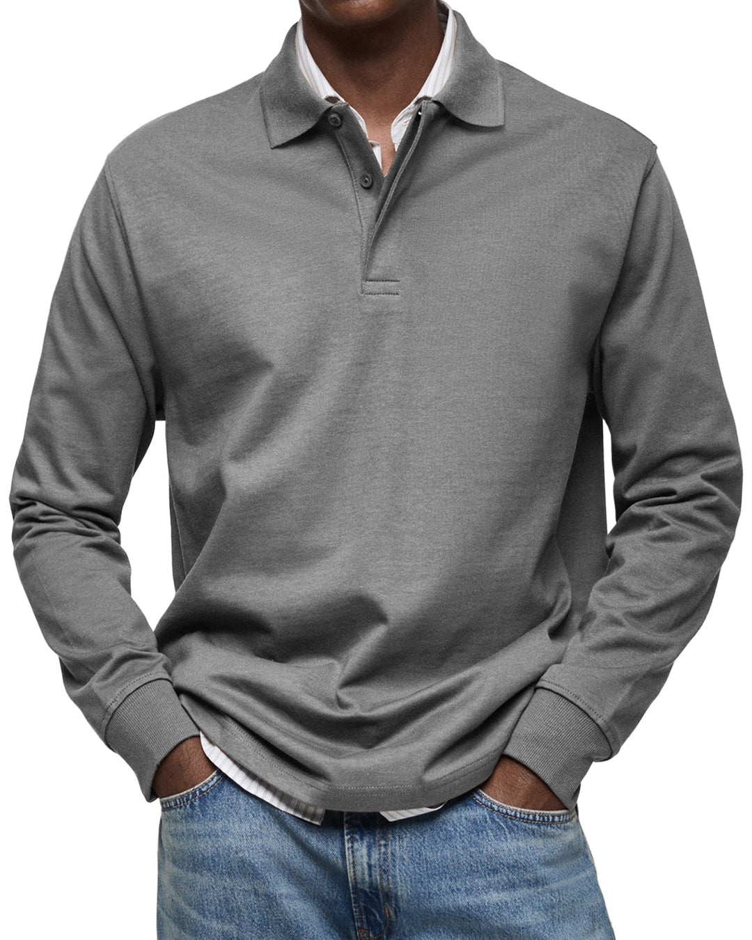 Cedar | Casual Long Sleeve Polo Shirt