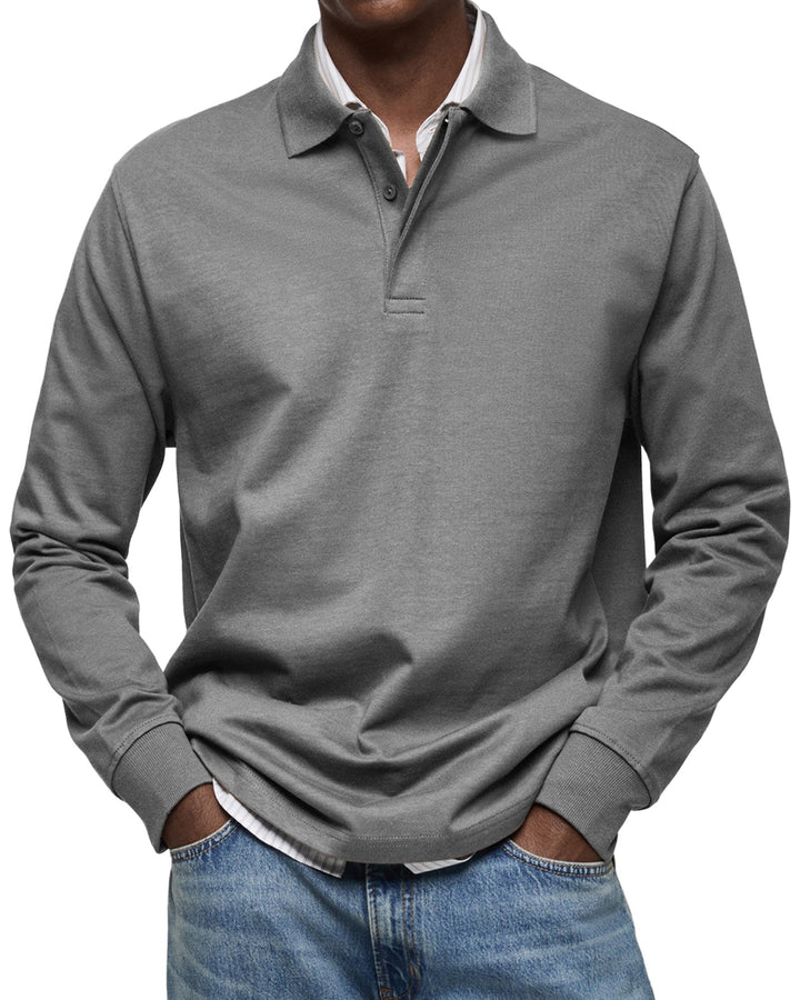 Cedar | Casual Long Sleeve Polo Shirt