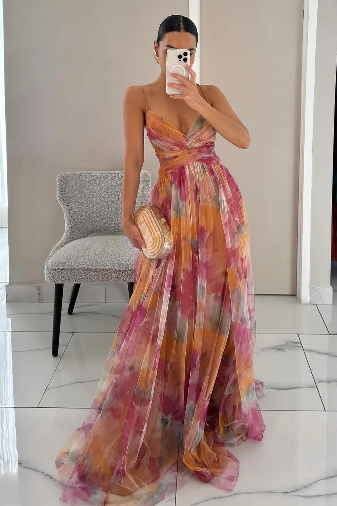 Laurel | Chiffon Maxi Dress