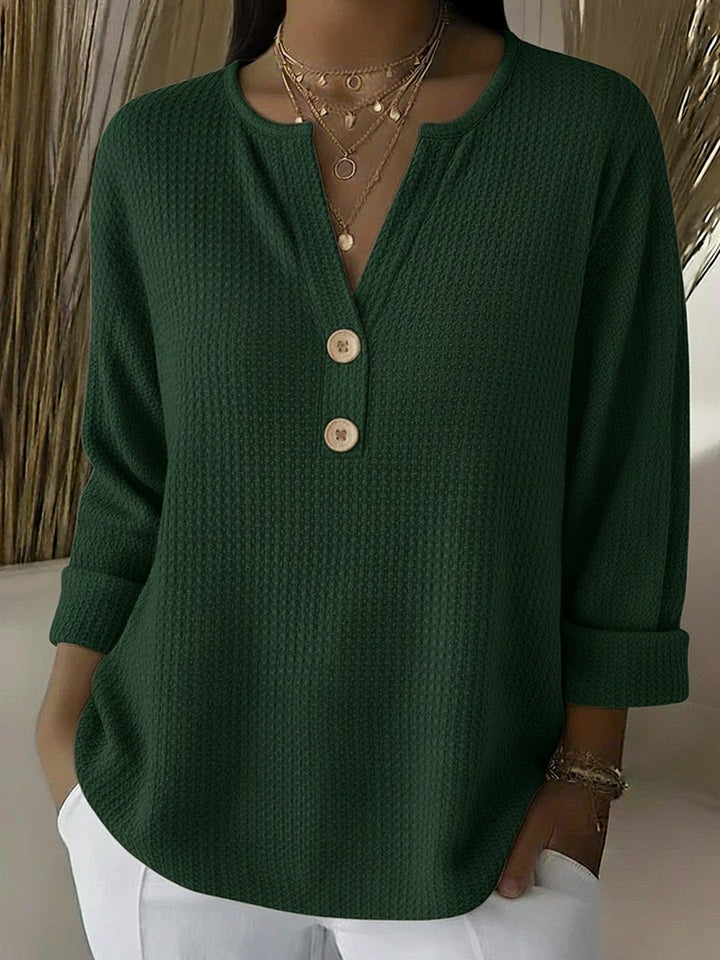 Genette | Henley Button Top