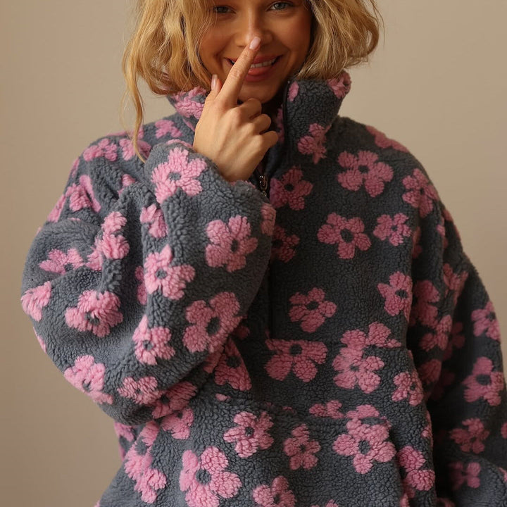 Devin | Floral Softness Fleece Jacket