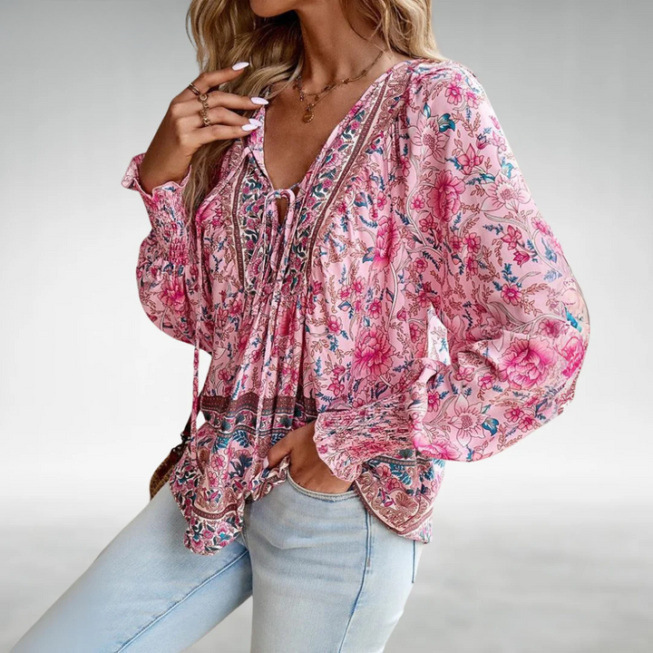 Caisyn | Boho Floral Top