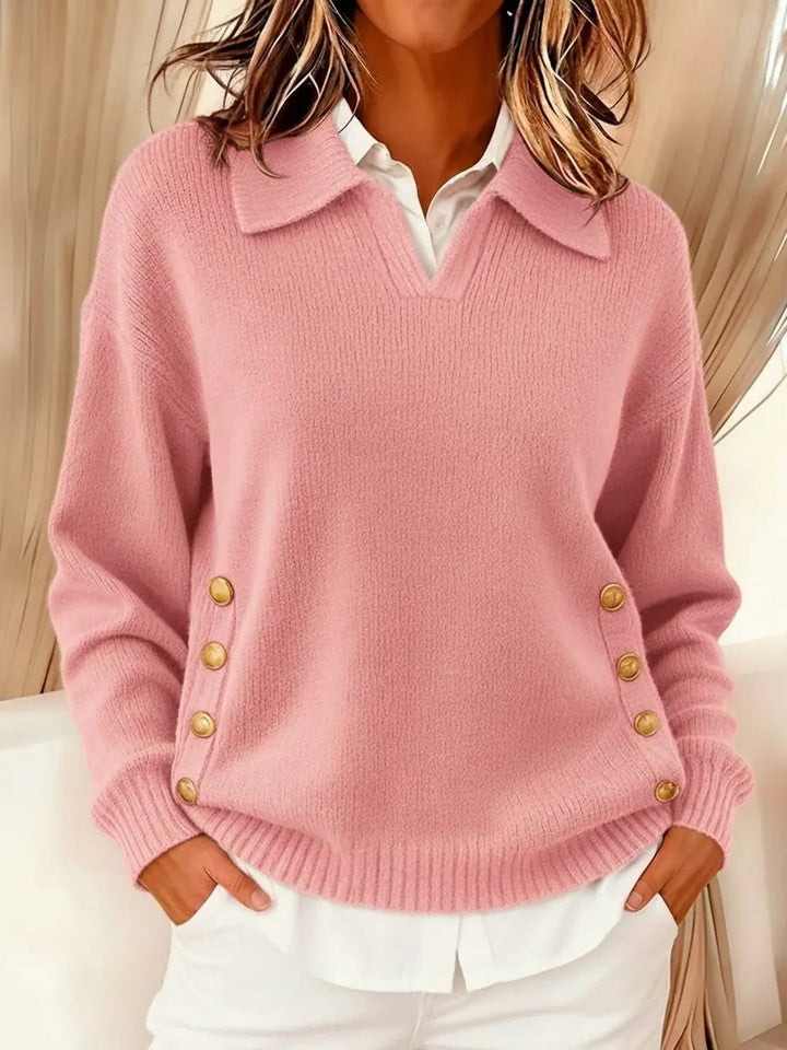 Hecuba | V-Neck Sweater with Collar