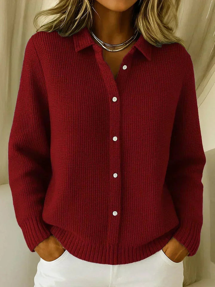 Fergie | Textured Knit Button-Up Cardigan