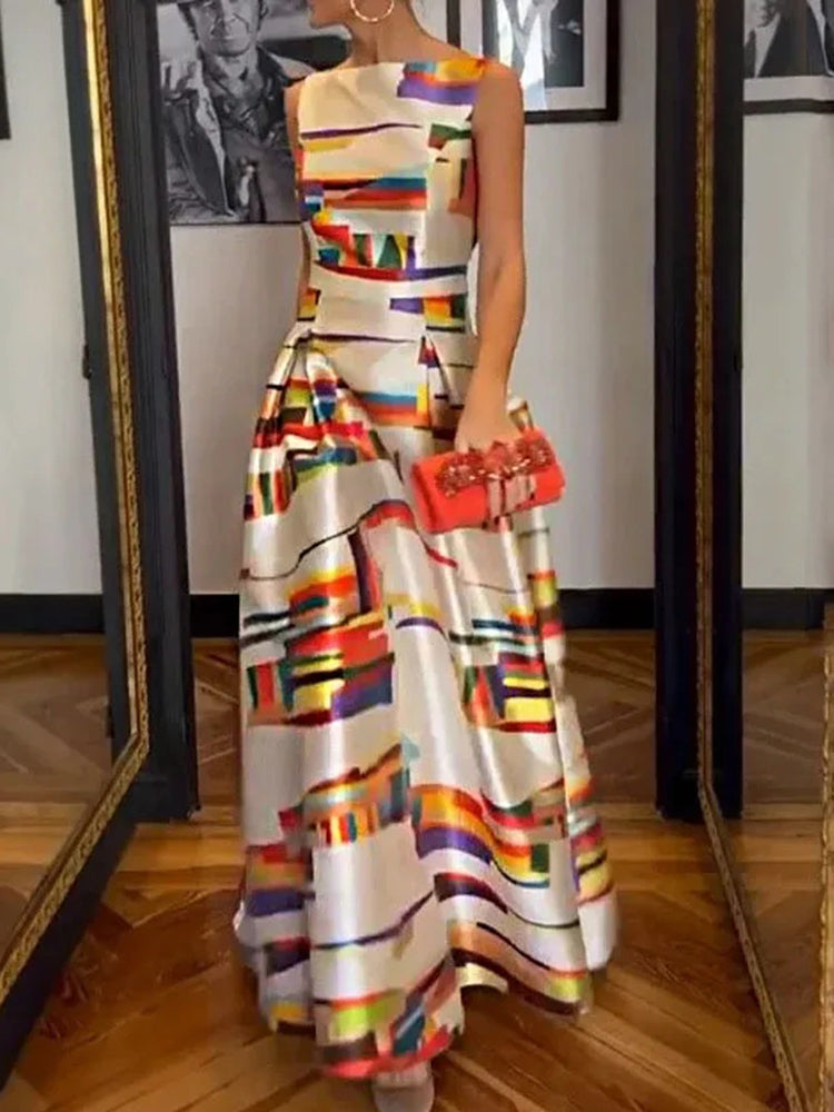 Shayra | Geometric Maxi Dress