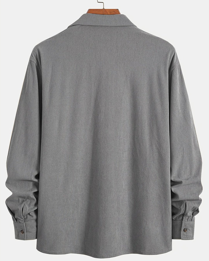 Indigo | Ribbed Textured Overshirt