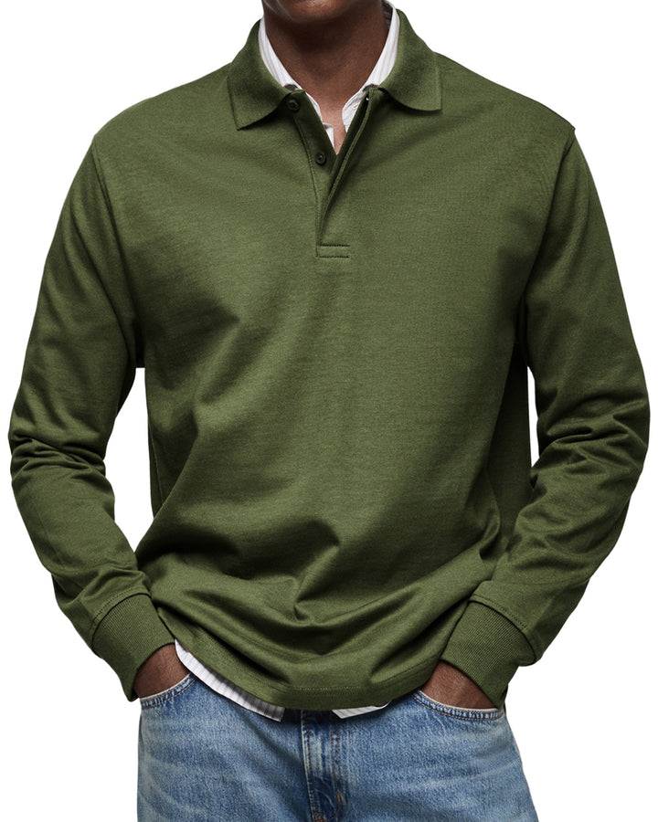 Cedar | Casual Long Sleeve Polo Shirt