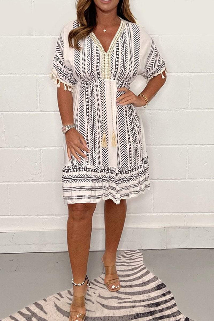 Analy | Boho-Chic V-Neck Dress