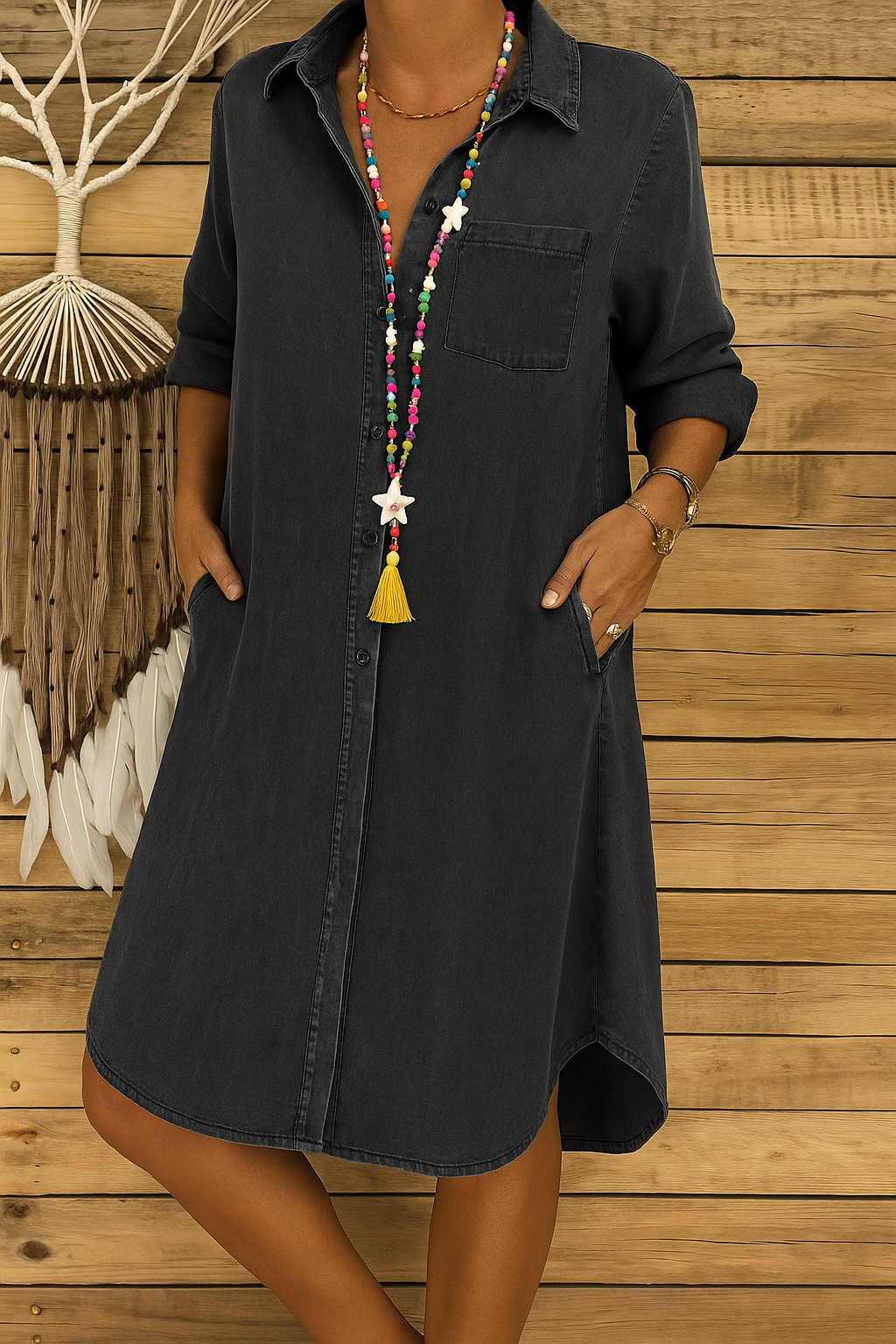 Belen | Denim Shirt Dress