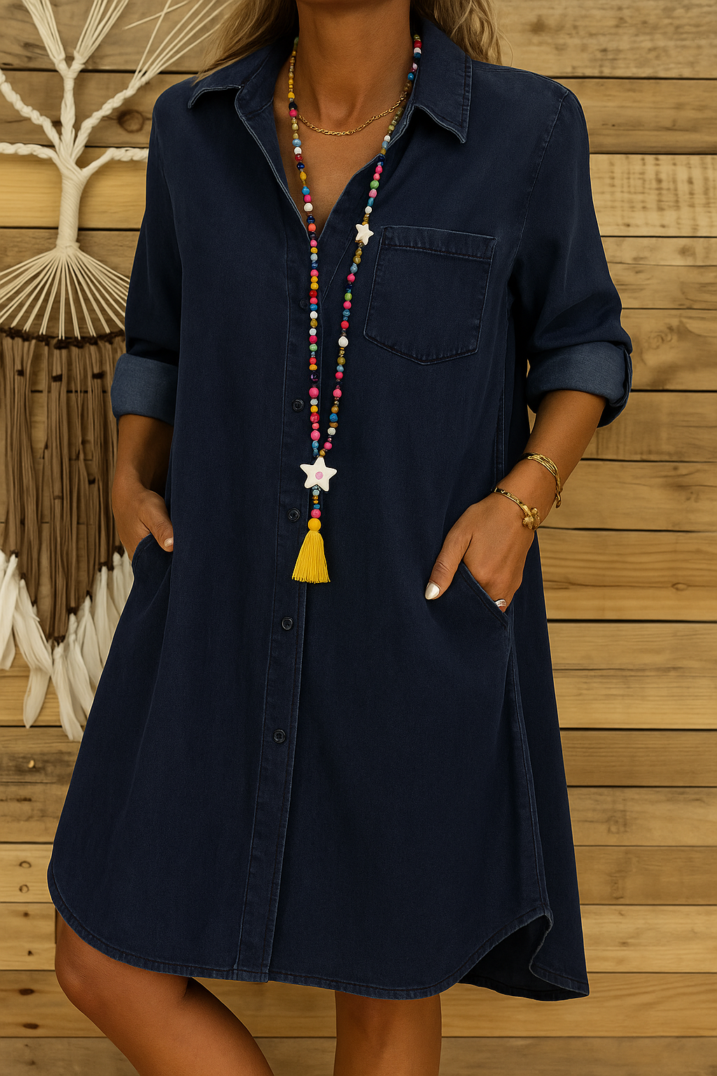 Belen | Denim Shirt Dress