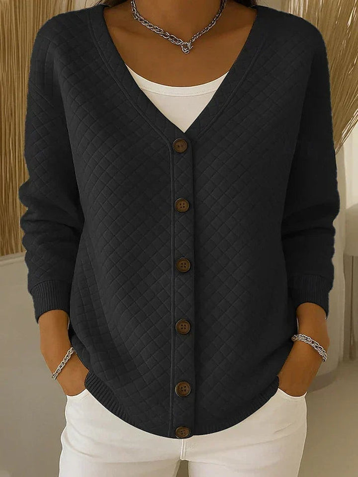 Kayleigh | Quilted Button-Front Cardigan
