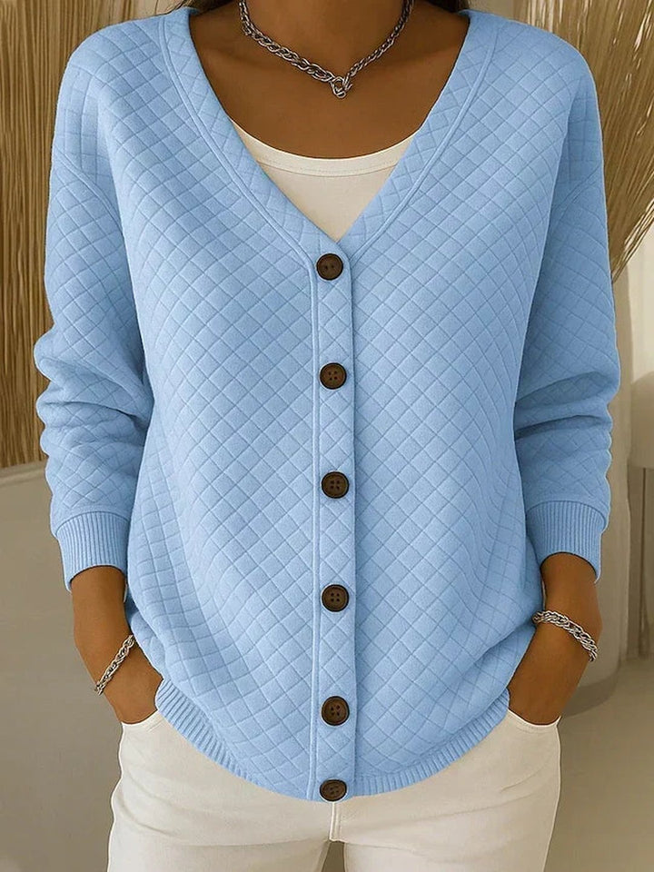 Kayleigh | Quilted Button-Front Cardigan