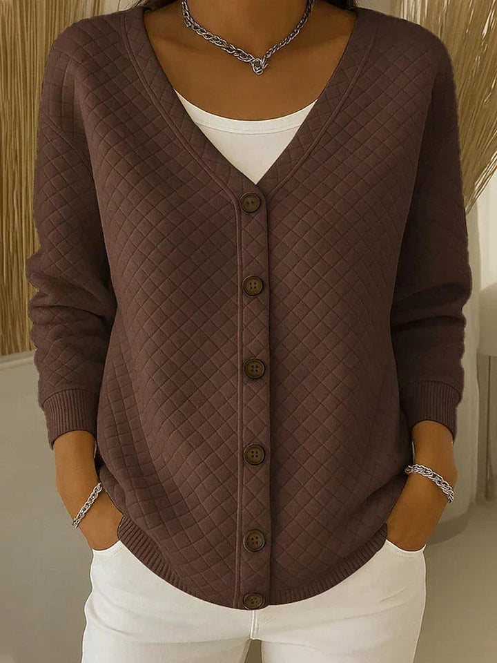 Kayleigh | Quilted Button-Front Cardigan