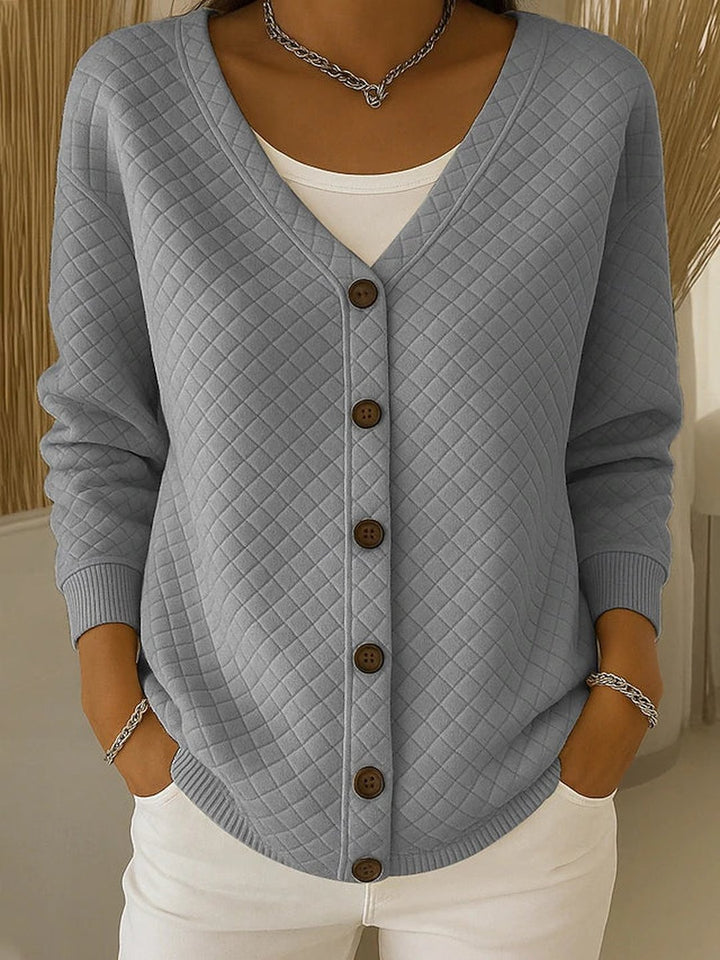 Kayleigh | Quilted Button-Front Cardigan