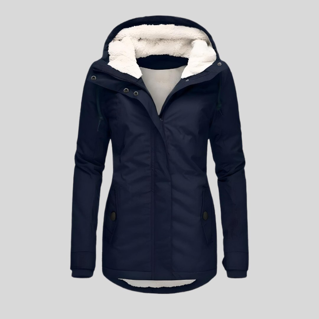 Iliana | Long Jacket with Hood and Lining