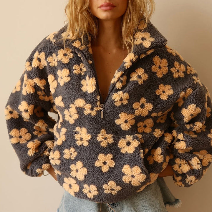 Devin | Floral Softness Fleece Jacket