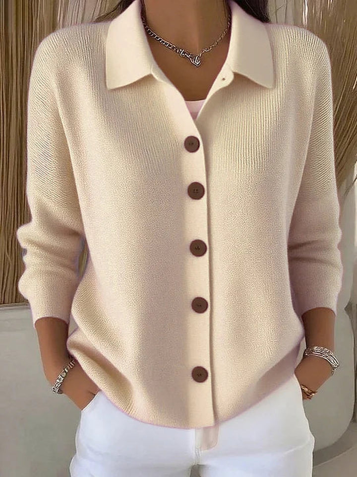 Pegeen | Button-Front Collared Cardigan