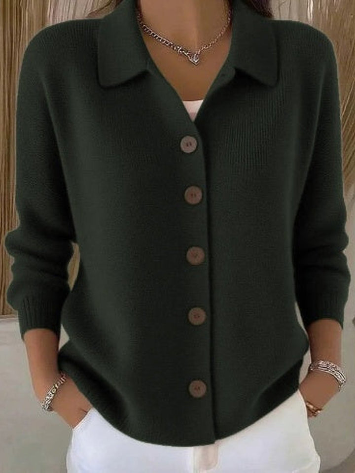 Pegeen | Button-Front Collared Cardigan