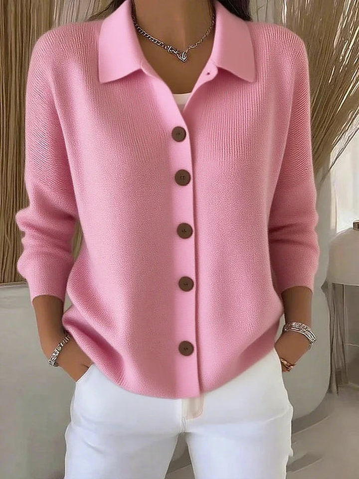 Pegeen | Button-Front Collared Cardigan