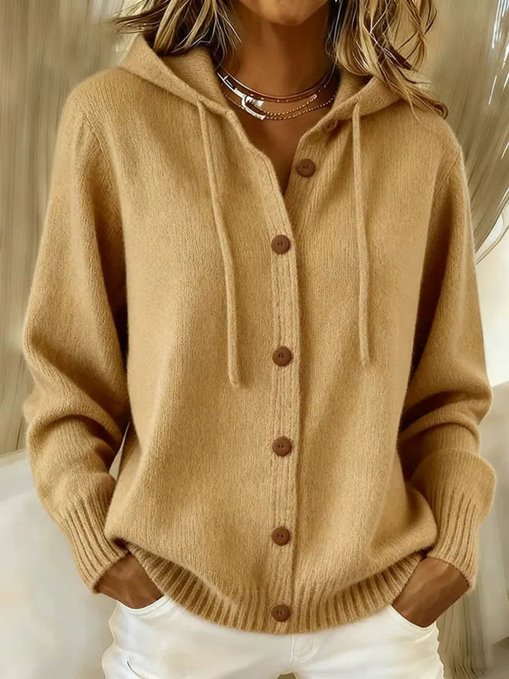 Pola | Cozy Button Cardigan Hoodie