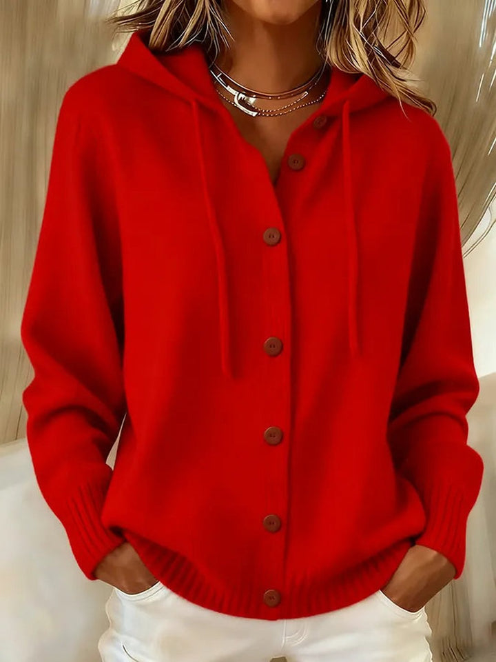 Pola | Cozy Button Cardigan Hoodie