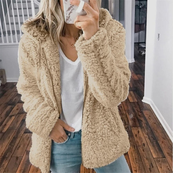 Raina | Winter Lamb Wool Plush Hooded Jacket