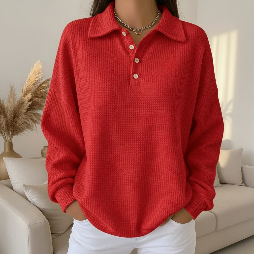 Sela | Soft Knit Polo Sweater
