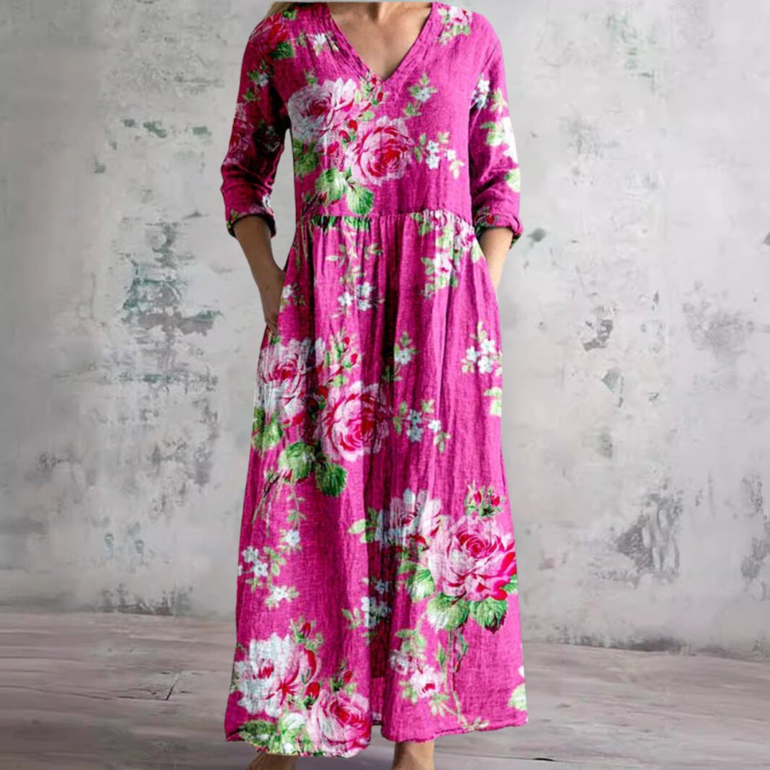 Nigella | Floral V-Neck Summer Dress