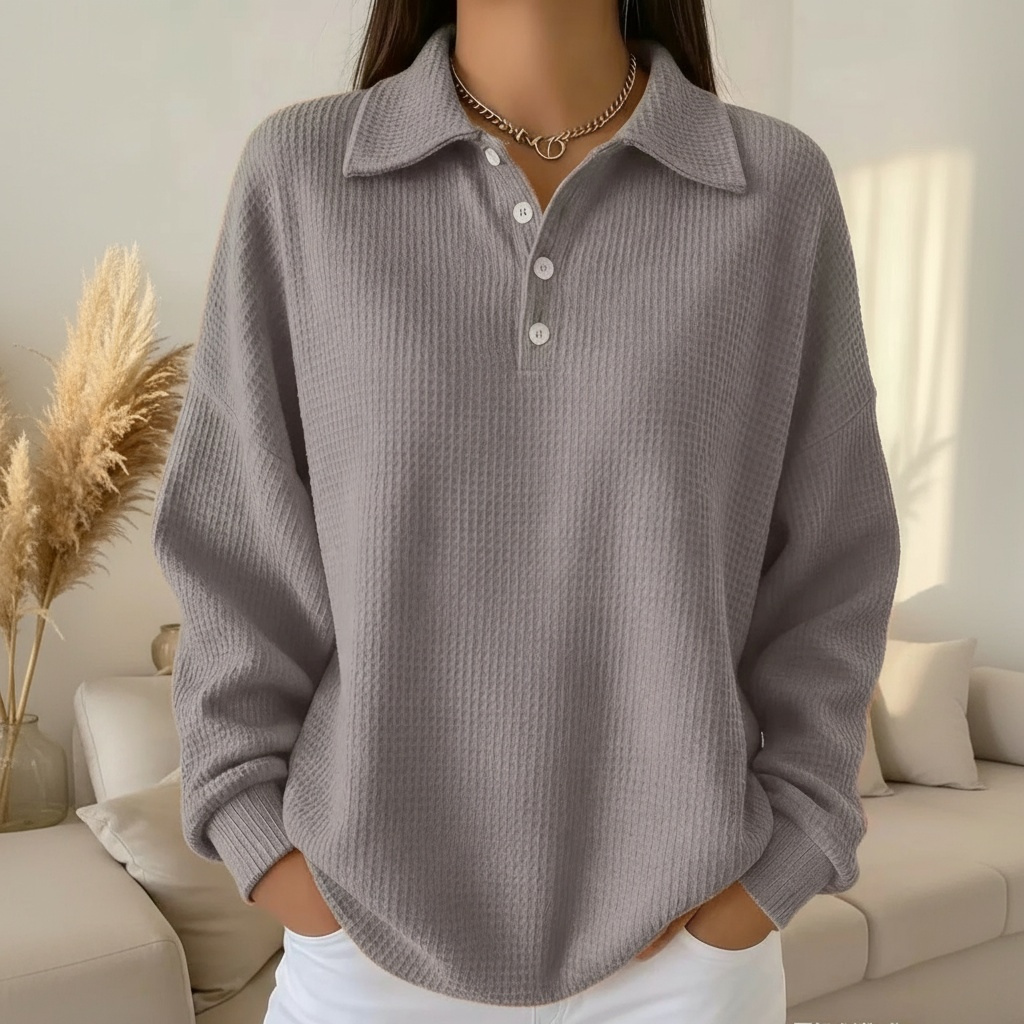 Sela | Soft Knit Polo Sweater
