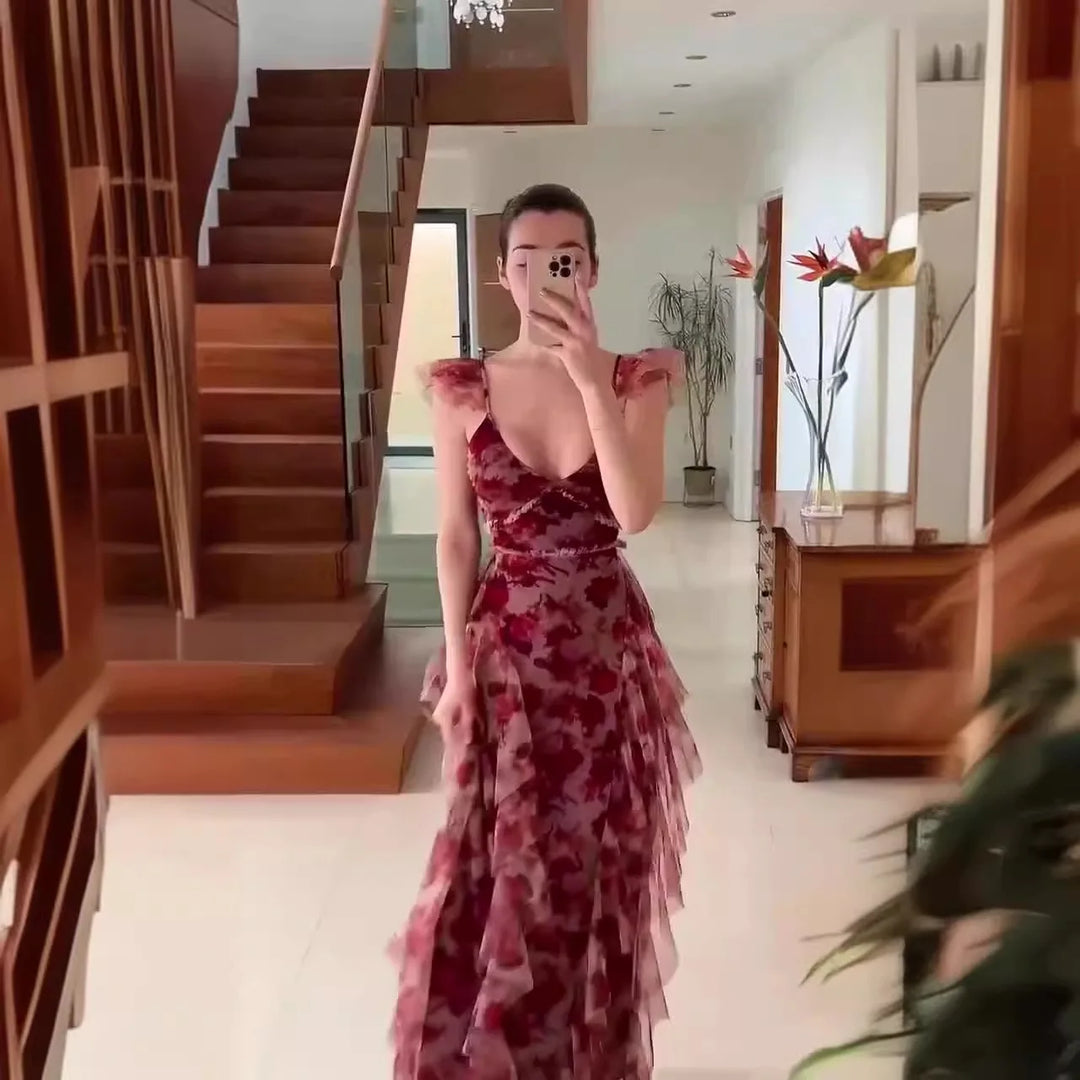 Reverie | Floral Ruffle Detail Dress